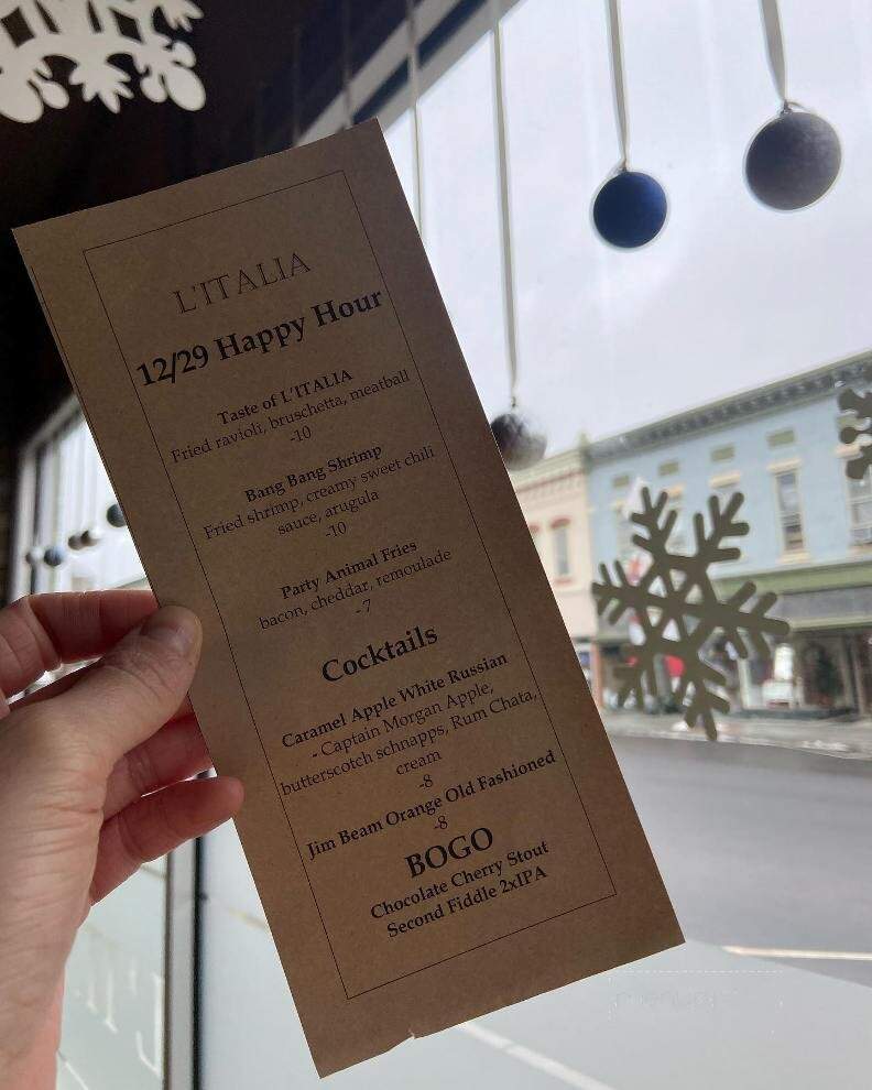 L'Italia Restaurant - Wellsville, NY menu_pic