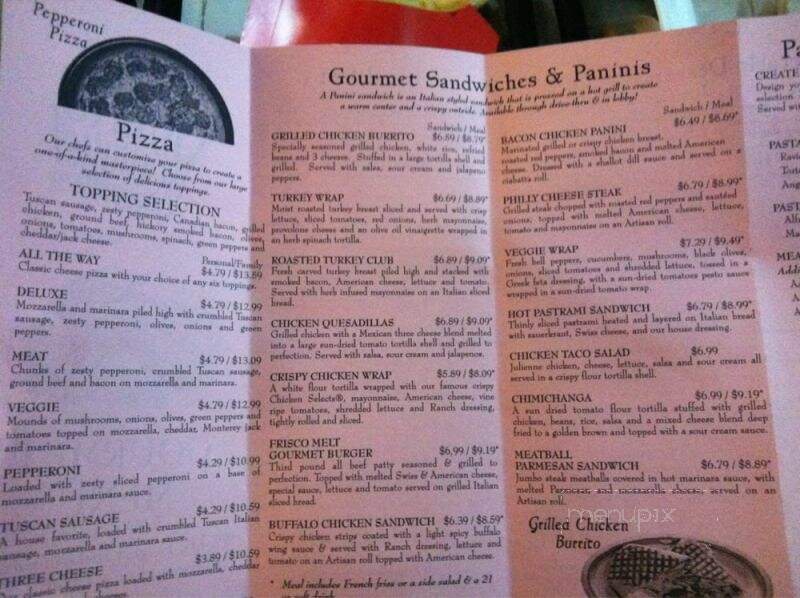 Bistro Gourmet at McDonald's - Orlando, FL menu_pic