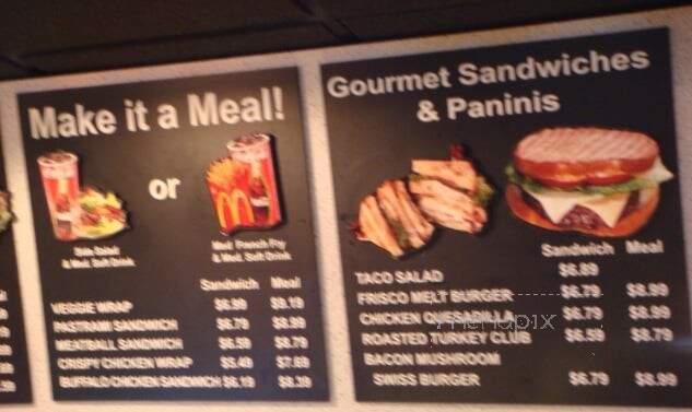 Bistro Gourmet at McDonald's - Orlando, FL menu_pic