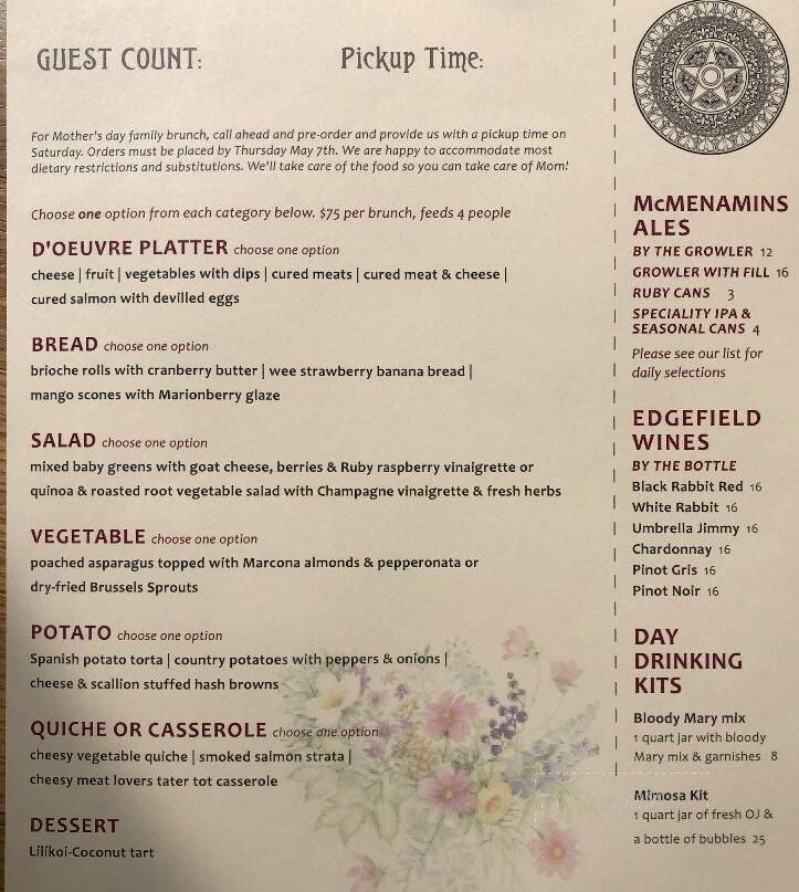 McMenamins Pub at Elks Temple - Tacoma, WA menu_pic