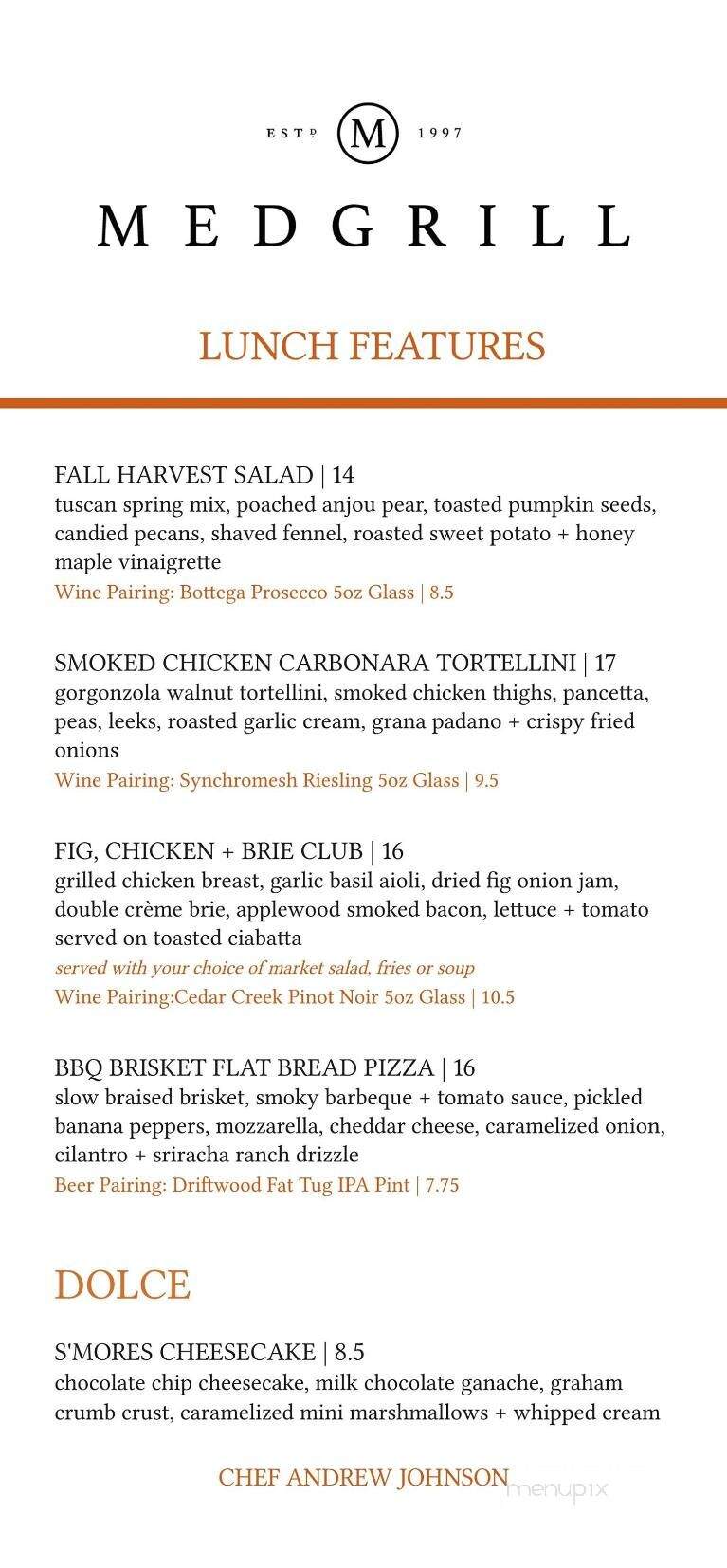Med Grill Royal Oak - Victoria, BC menu_pic