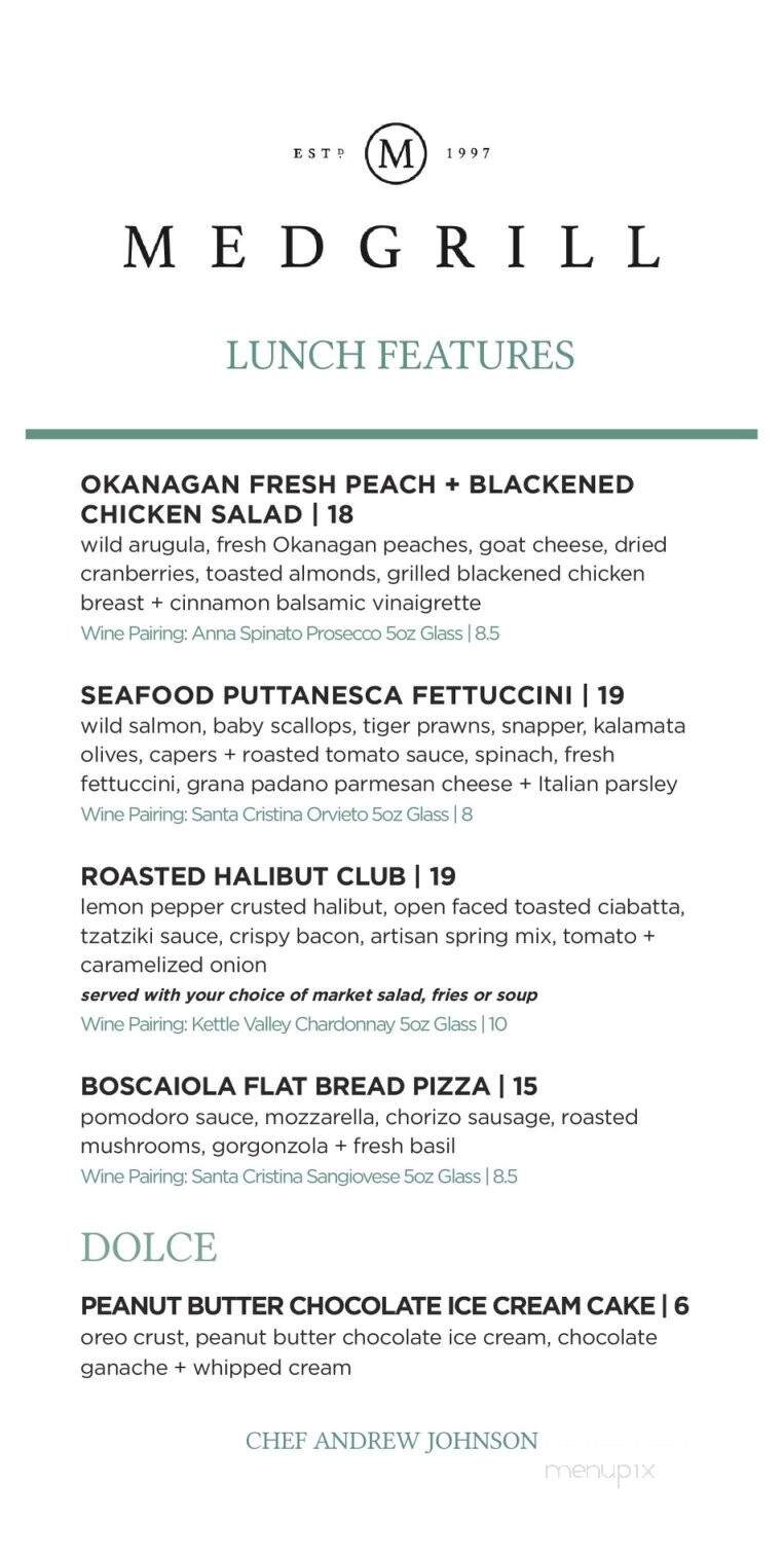 Med Grill Royal Oak - Victoria, BC menu_pic