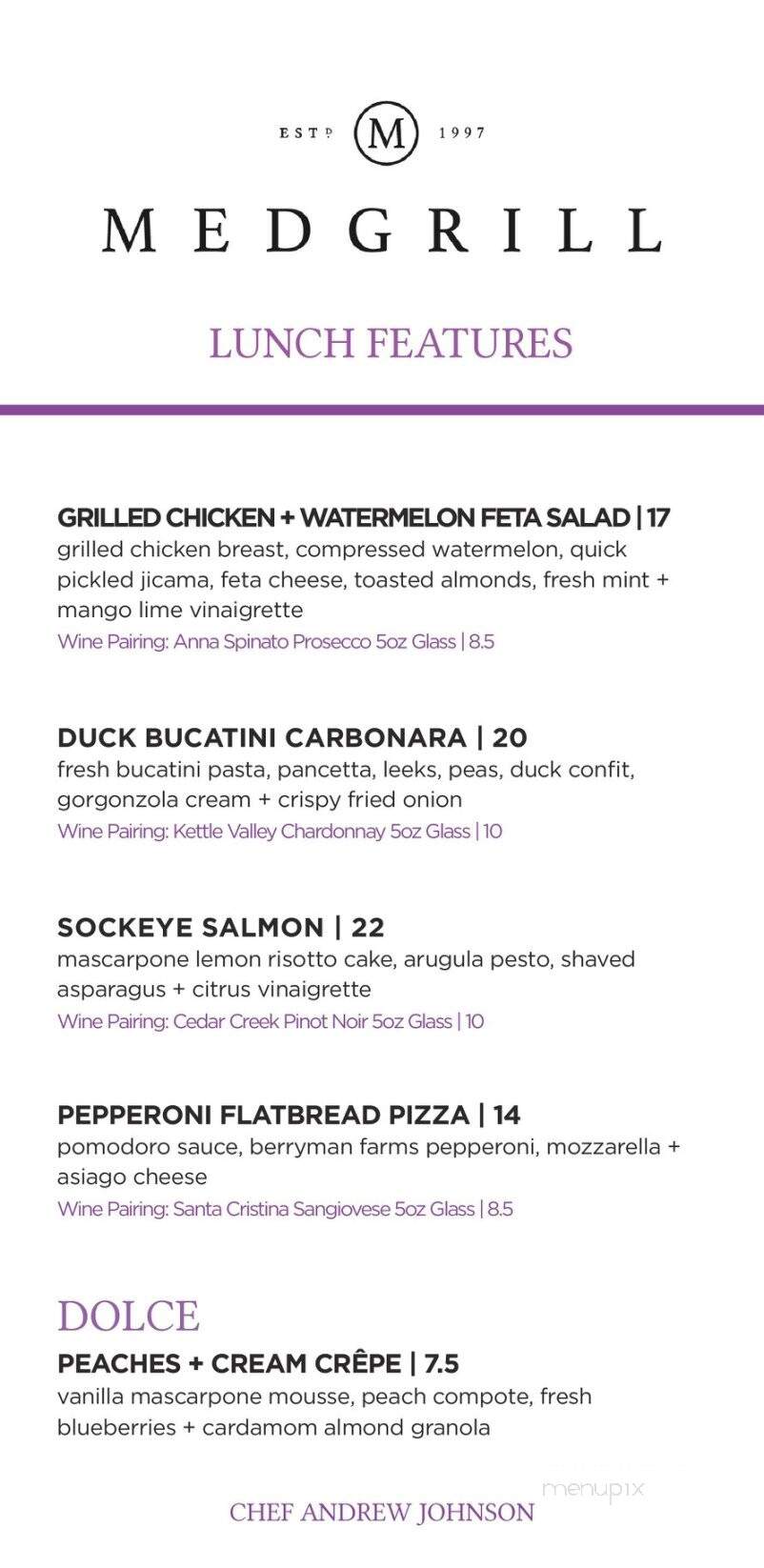 Med Grill Royal Oak - Victoria, BC menu_pic