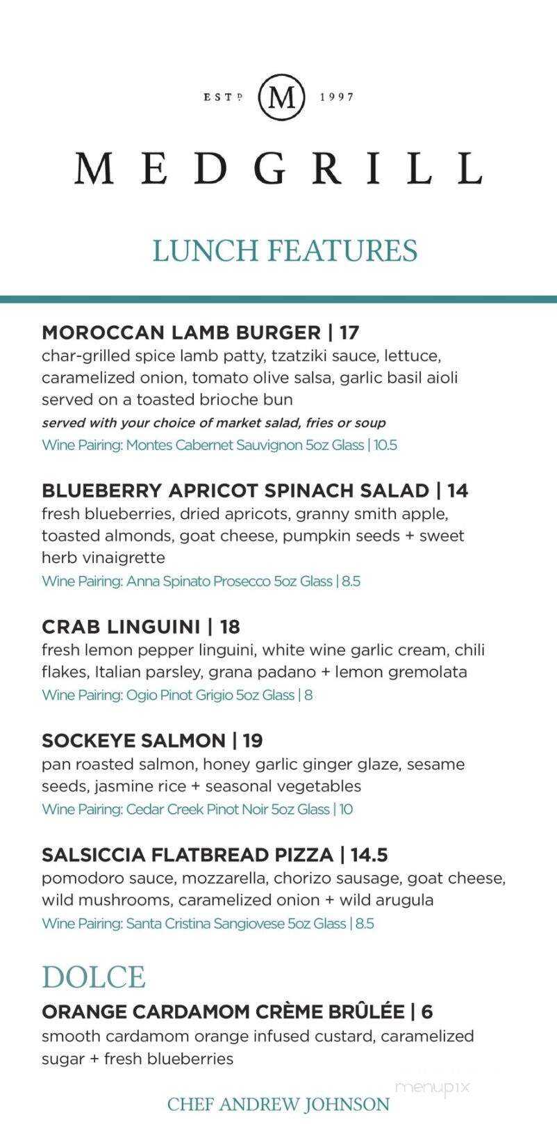 Med Grill Royal Oak - Victoria, BC menu_pic