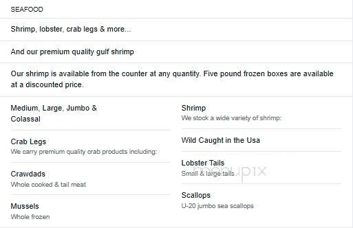 Murdock's Quality Seafood - Kansas City, MO menu_pic