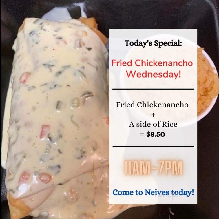 Neives' Mexican Restaurant - Winfield, KS menu_pic