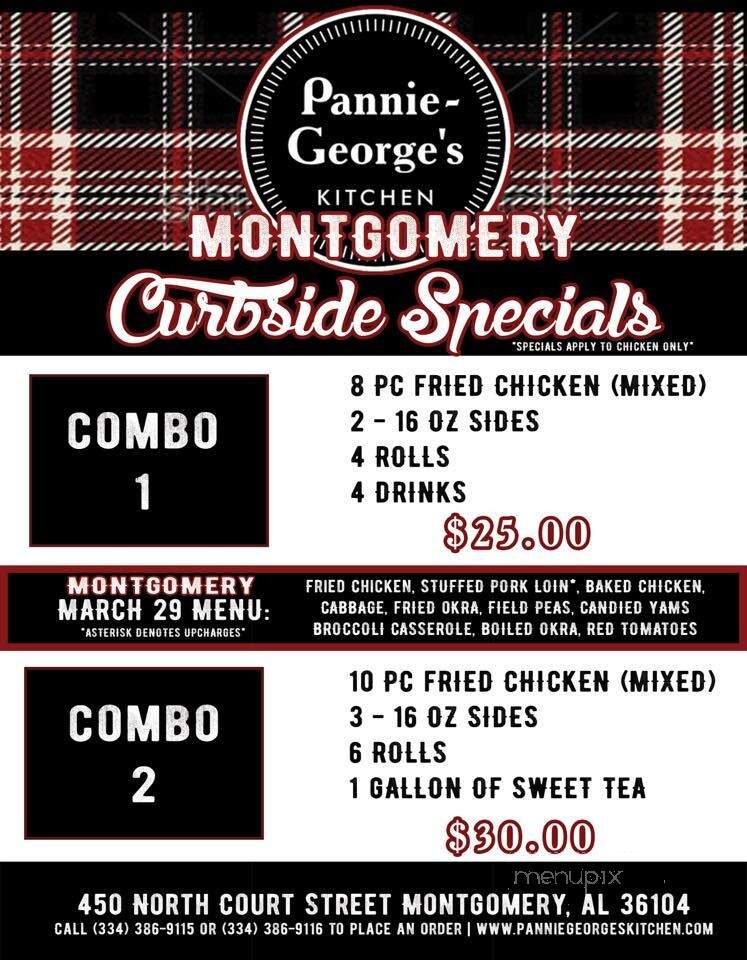 Pannie-George's - Montgomery, AL menu_pic