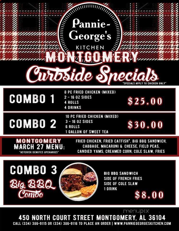 Pannie-George's - Montgomery, AL menu_pic