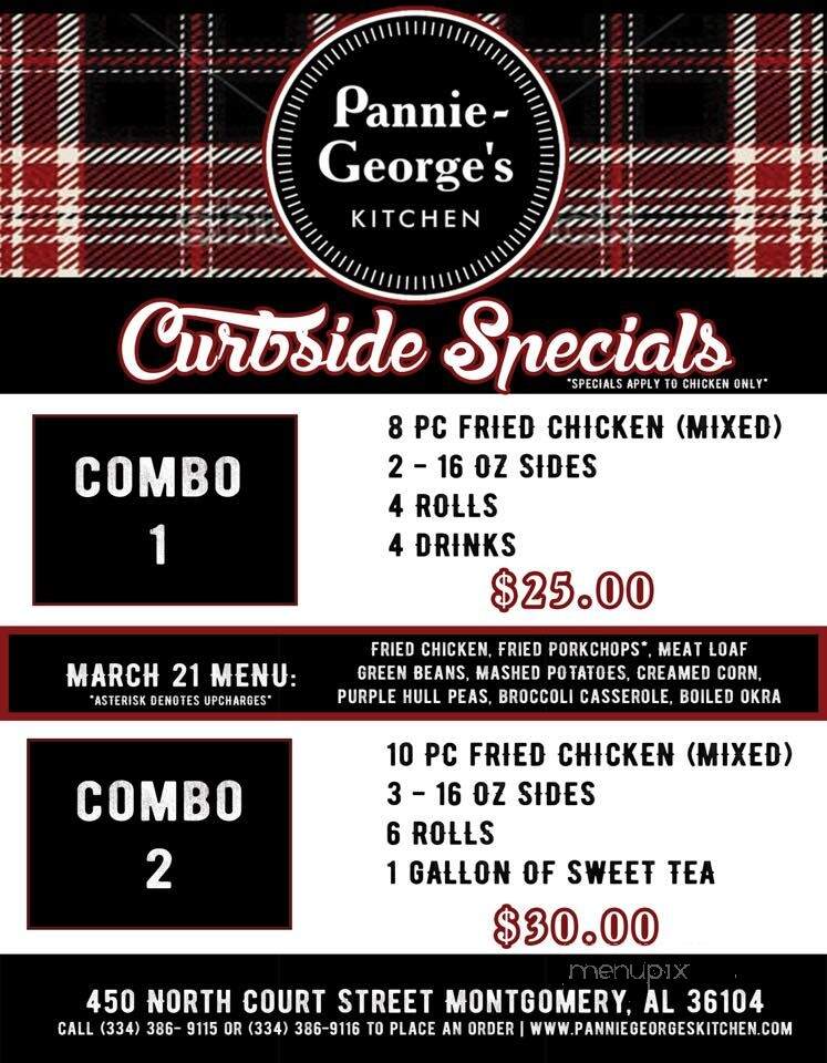 Pannie-George's - Montgomery, AL menu_pic