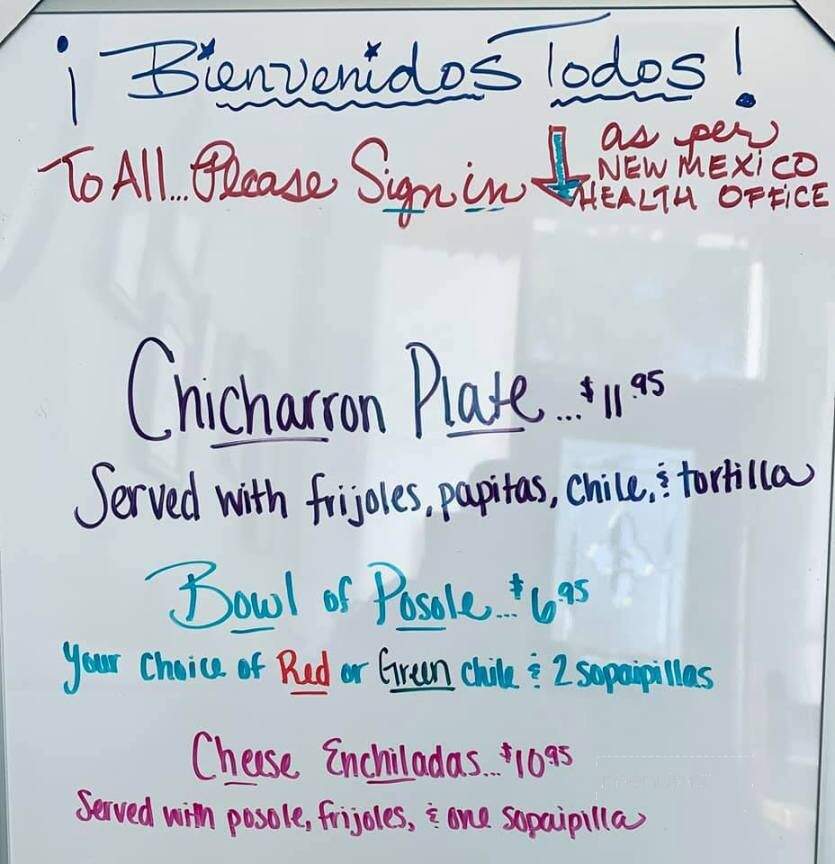 Teofilos Restaurante - Los Lunas, NM menu_pic