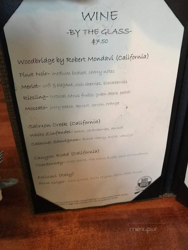 Boat House Restaurant - Hawley, PA menu_pic