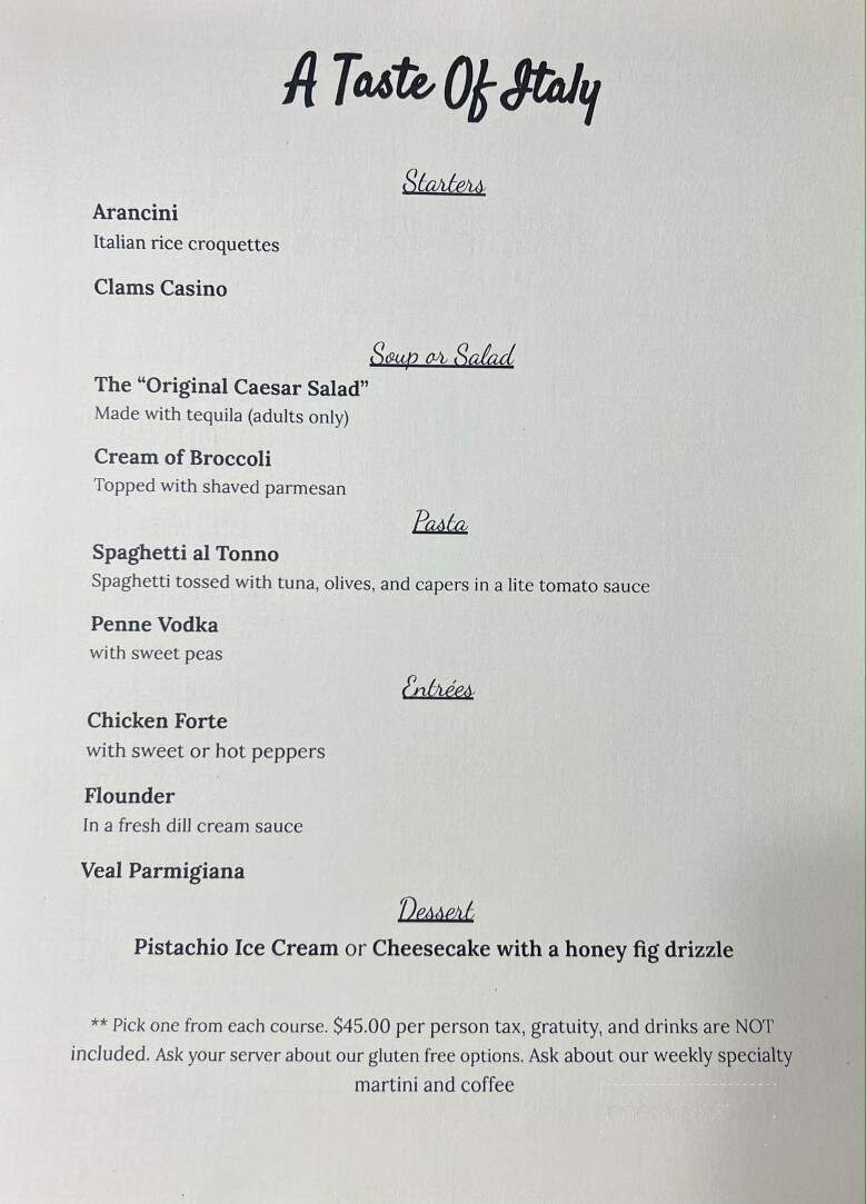 A Taste of Italy - Bloomsburg, PA menu_pic