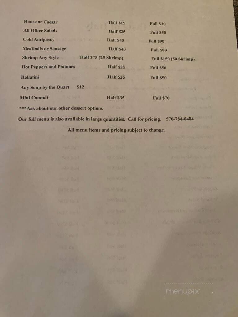 A Taste of Italy - Bloomsburg, PA menu_pic