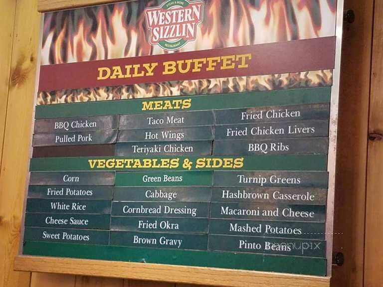 Western Sizzlin Steak & More - Jasper, TN menu_pic