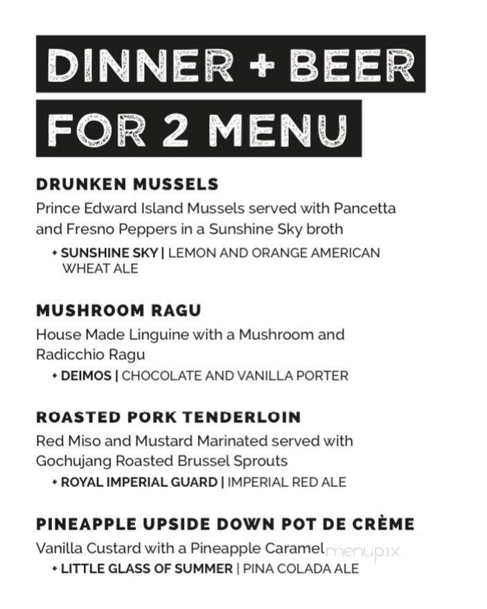 Inside the Five Brewing Company - Perrysburg, OH menu_pic