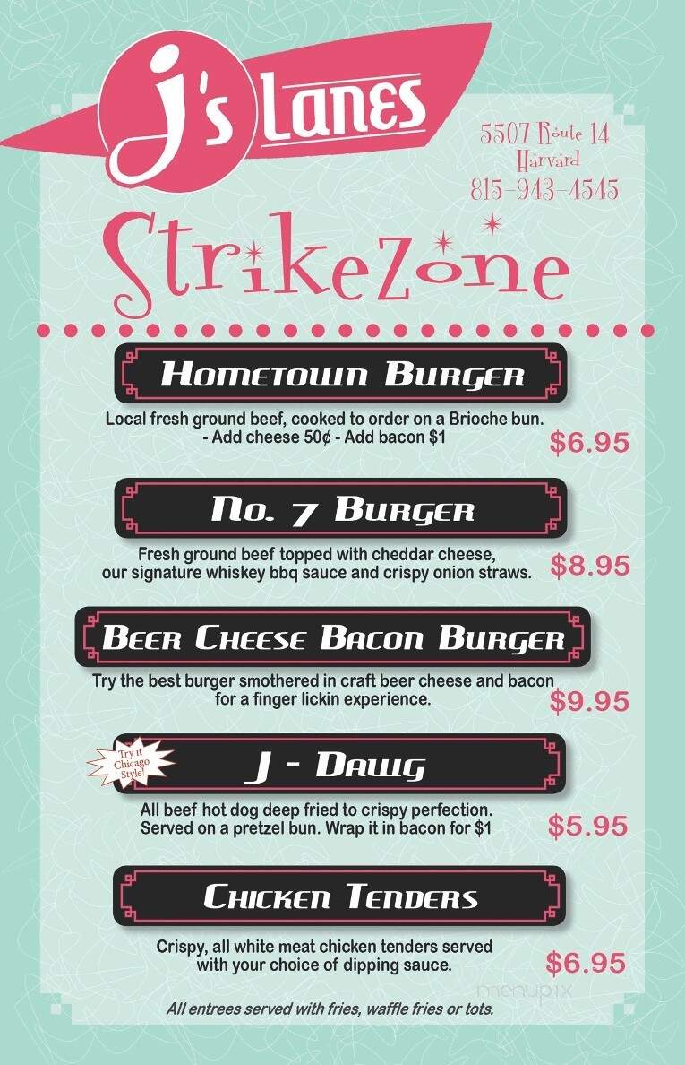 J's Lanes - Harvard, IL menu_pic