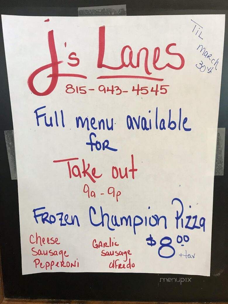 J's Lanes - Harvard, IL menu_pic