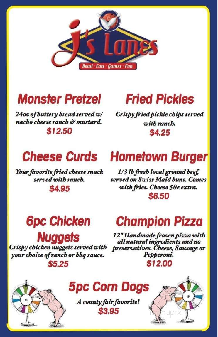J's Lanes - Harvard, IL menu_pic