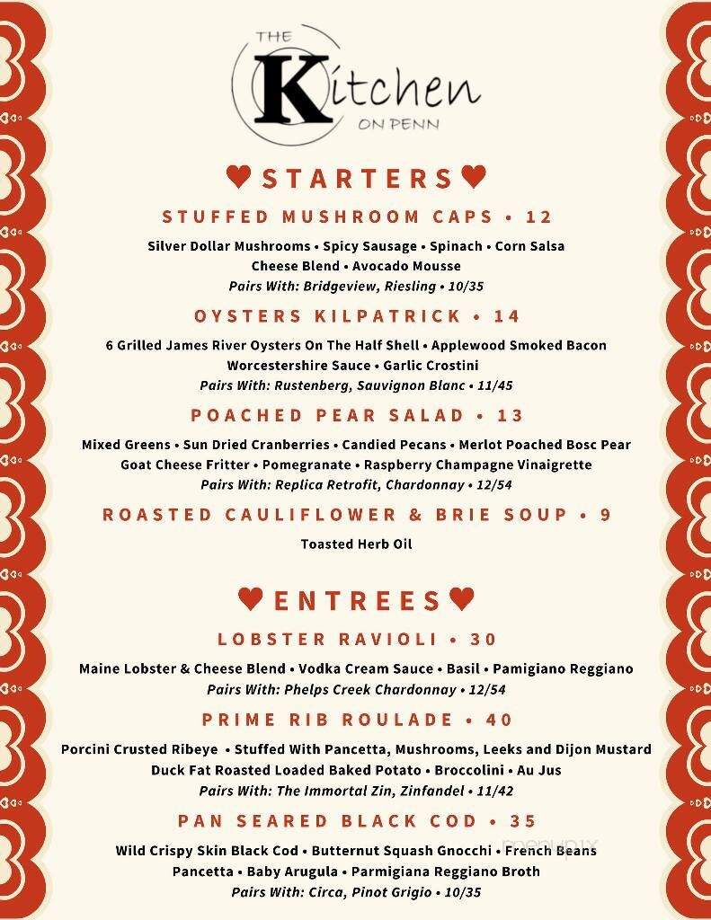 The Kitchen On Penn - Murrysville, PA menu_pic
