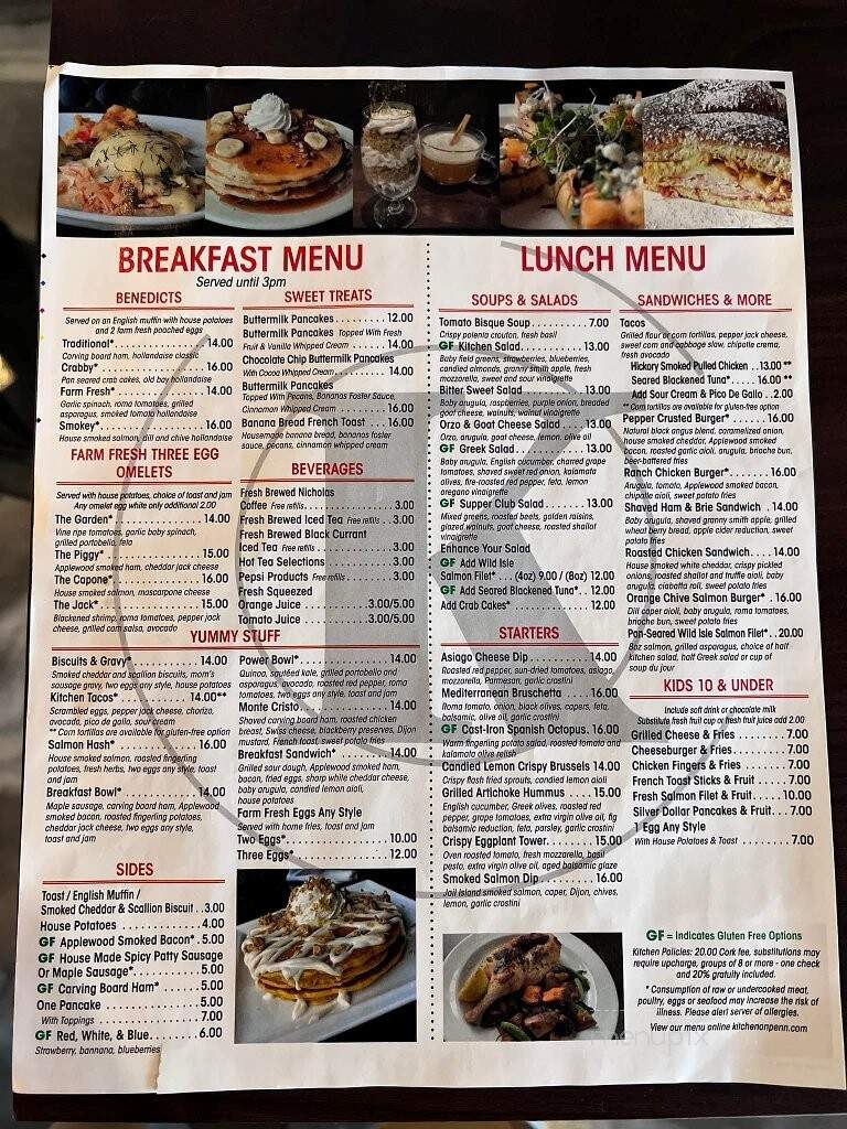 The Kitchen On Penn - Murrysville, PA menu_pic
