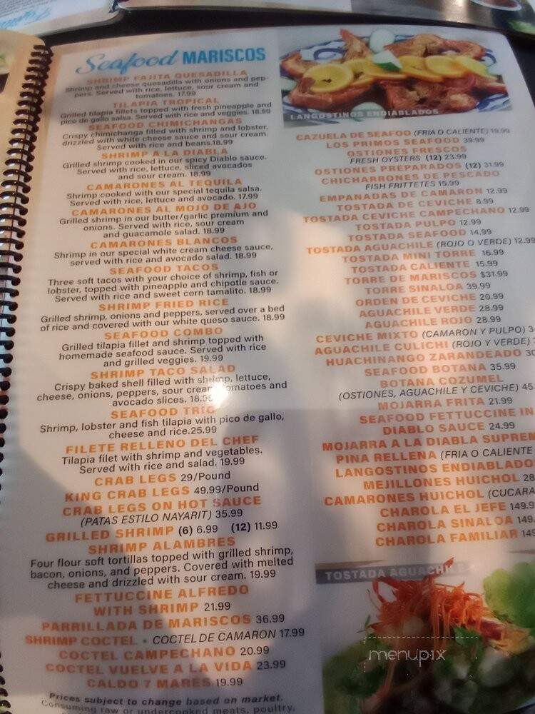 Mi Cozumel - Cincinnati, OH menu_pic
