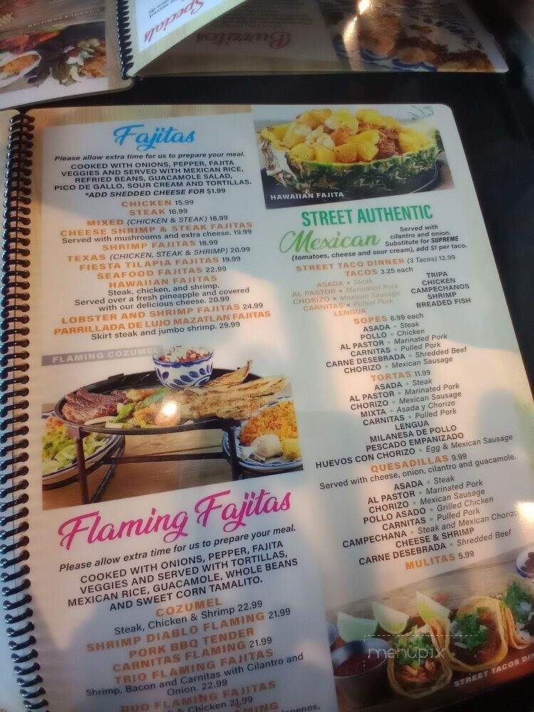 Mi Cozumel - Cincinnati, OH menu_pic