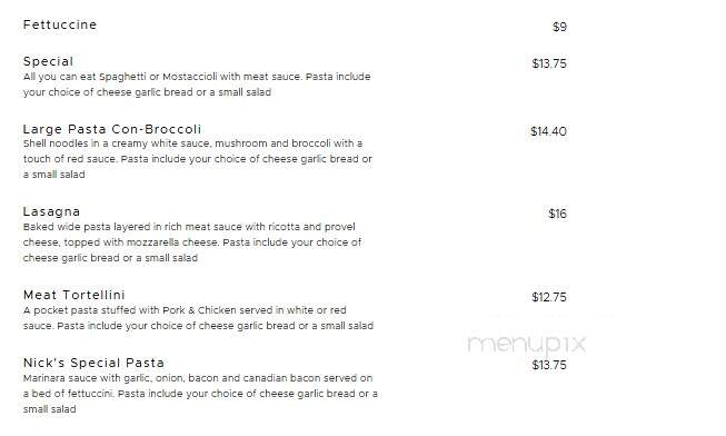 Nick & Elena's Pizzeria - Overland, MO menu_pic