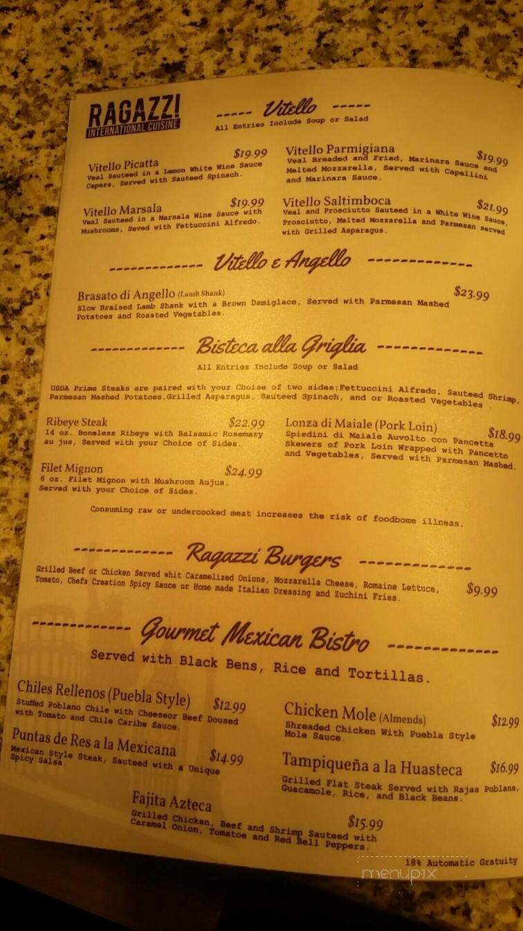 Ragazzi's - Nogales, AZ menu_pic
