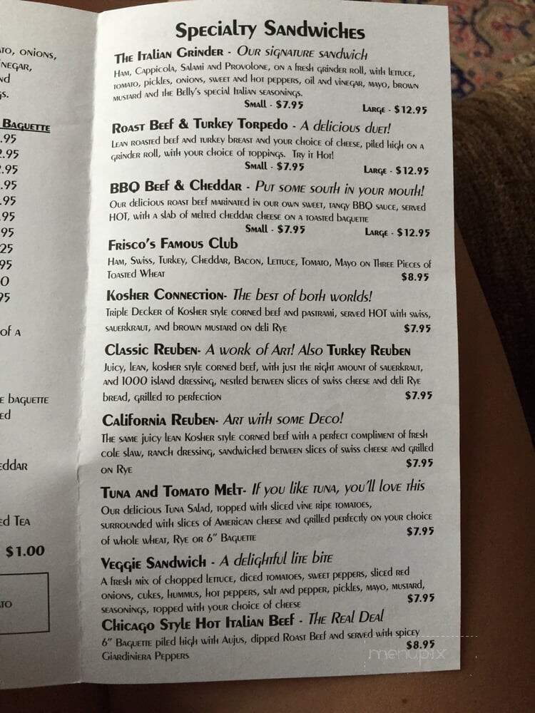Deli Belly's - Frisco, CO menu_pic
