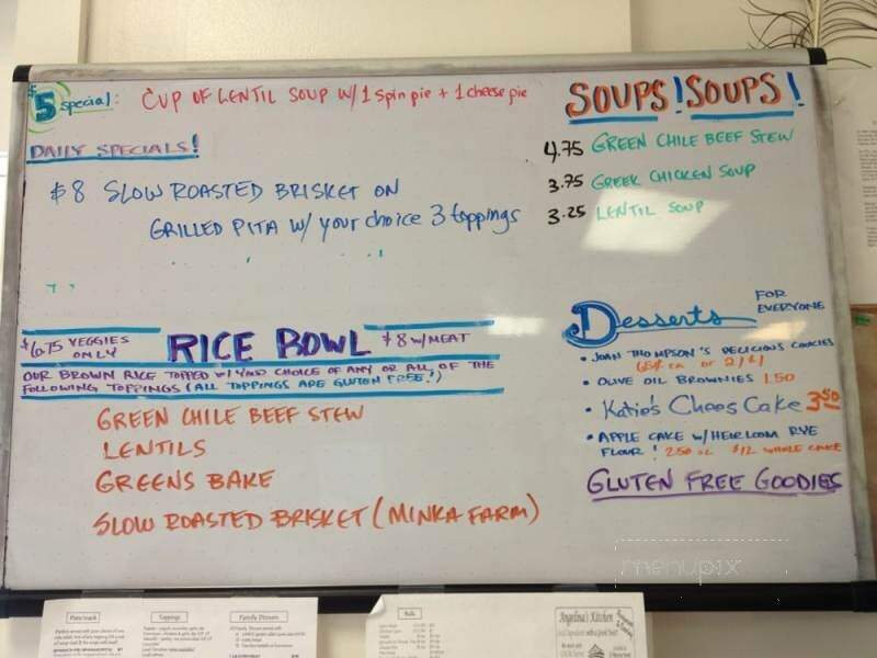 Angelina's Kitchen - Pittsboro, NC menu_pic