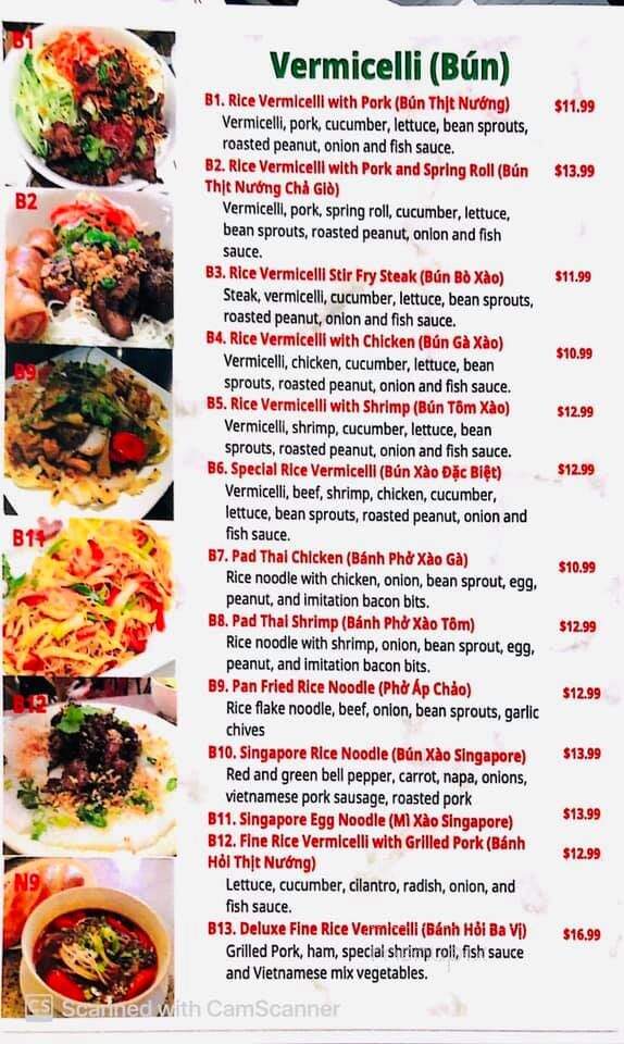 Ben Thanh - Fayetteville, NC menu_pic