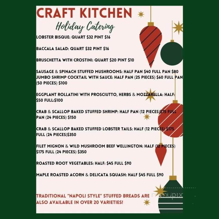 Craft Kitchen - Plainville, CT menu_pic