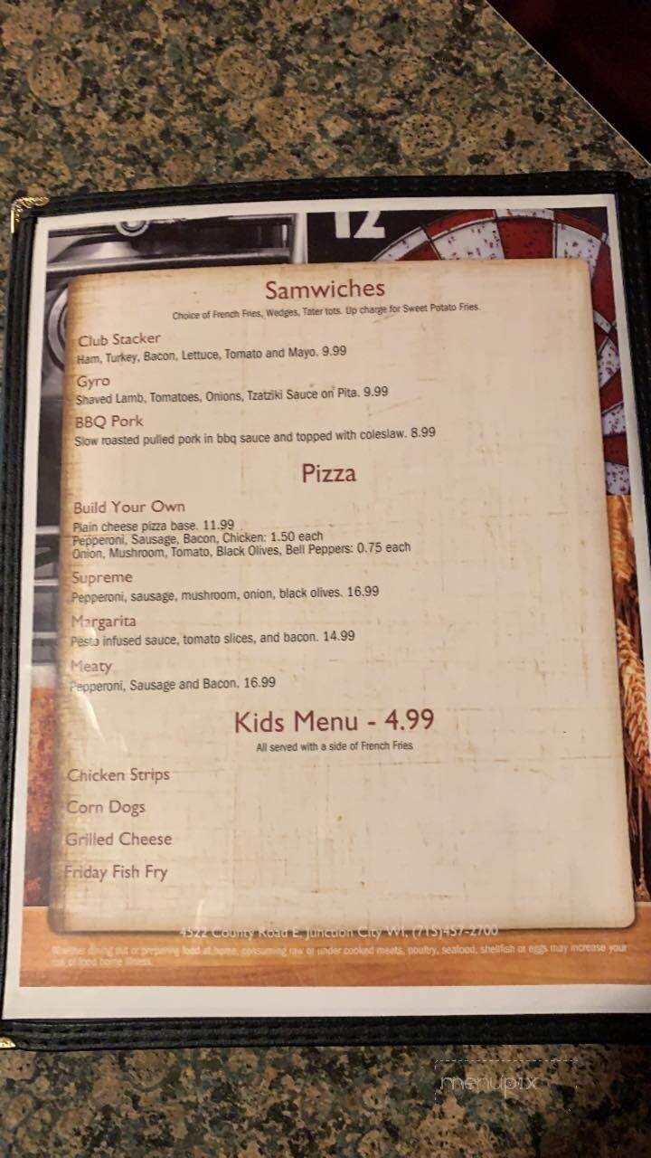 Dock of Dubay Bar & Grill - Junction City, WI menu_pic