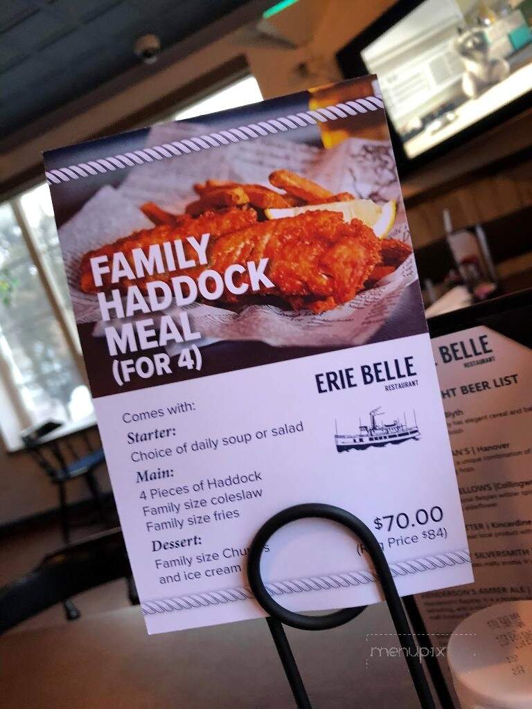 Erie Belle - Kincardine, ON menu_pic