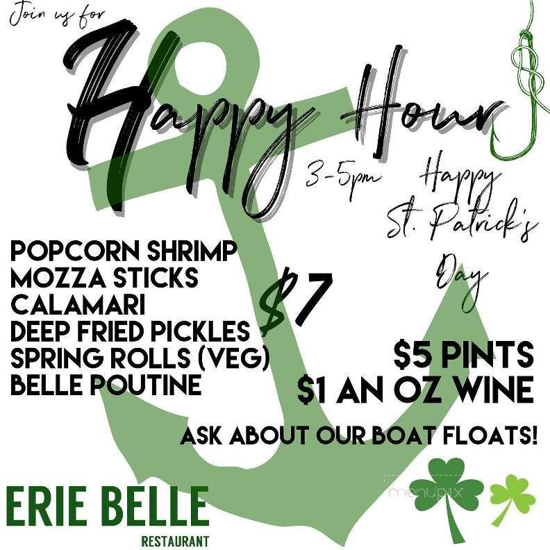Erie Belle - Kincardine, ON menu_pic