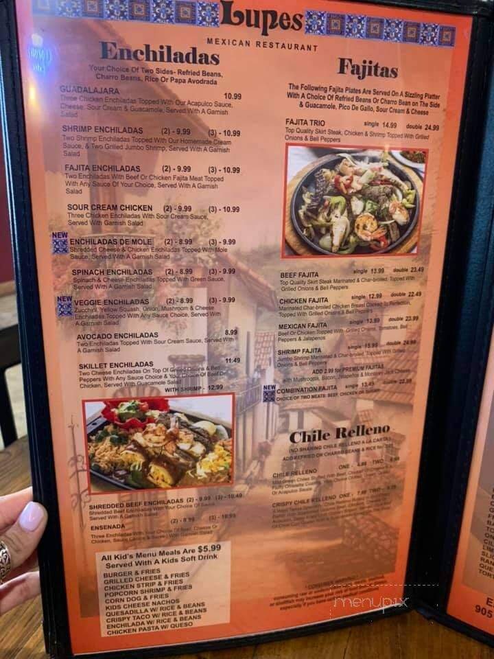 Lupe's Restaurant - Elk City, OK menu_pic