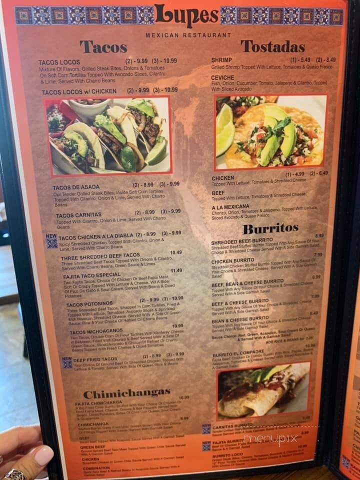Lupe's Restaurant - Elk City, OK menu_pic
