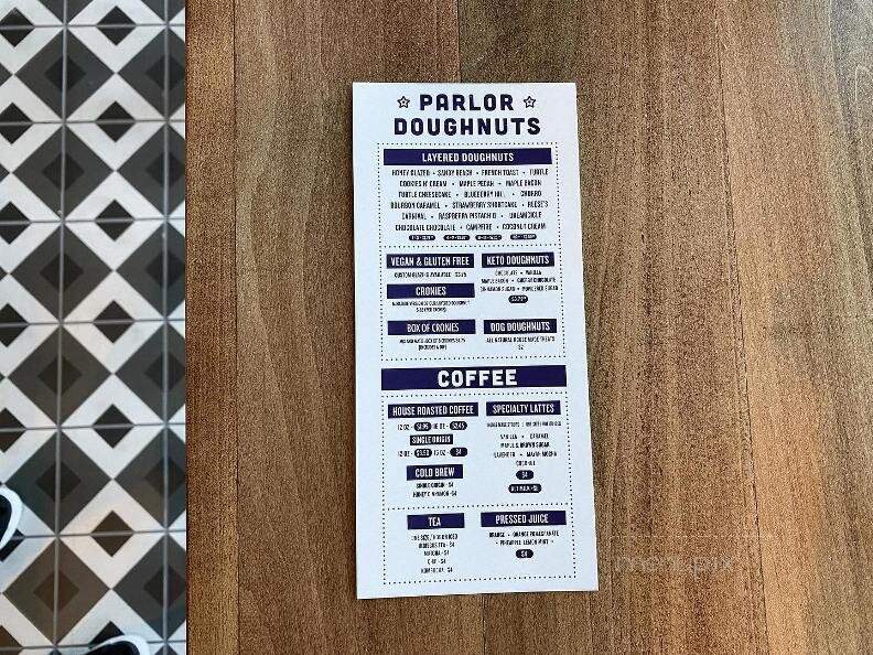 Parlor Doughnuts - Evansville, IN menu_pic