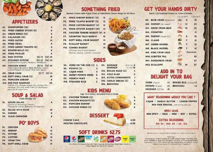 Red Pier Cajun Seafood & Bar - Memphis, TN menu_pic
