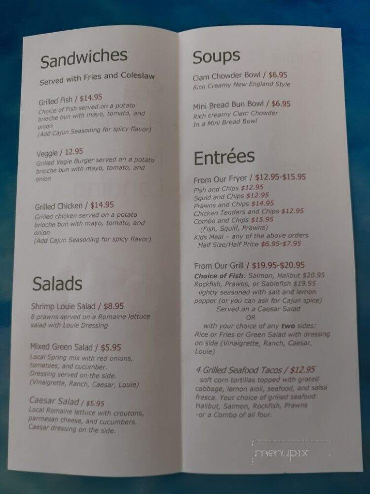 Sea Harvest Fish Market - Moss Landing, CA menu_pic