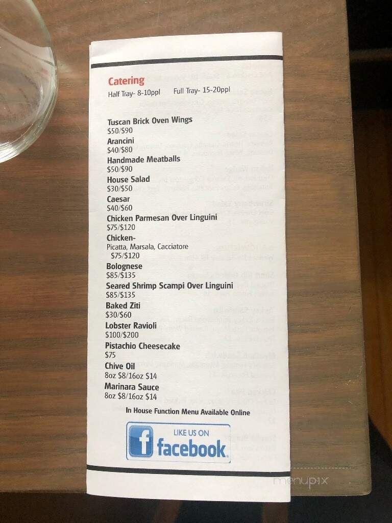 Sorelle Bar & Grill - Abington, MA menu_pic