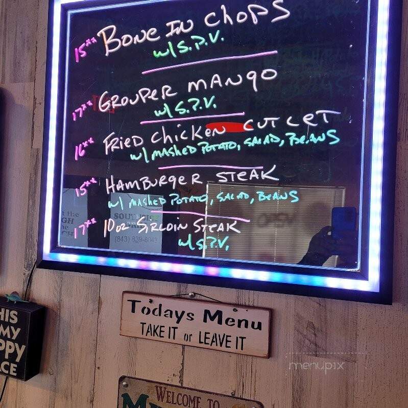 Southside Pattys - Murrells Inlet, SC menu_pic
