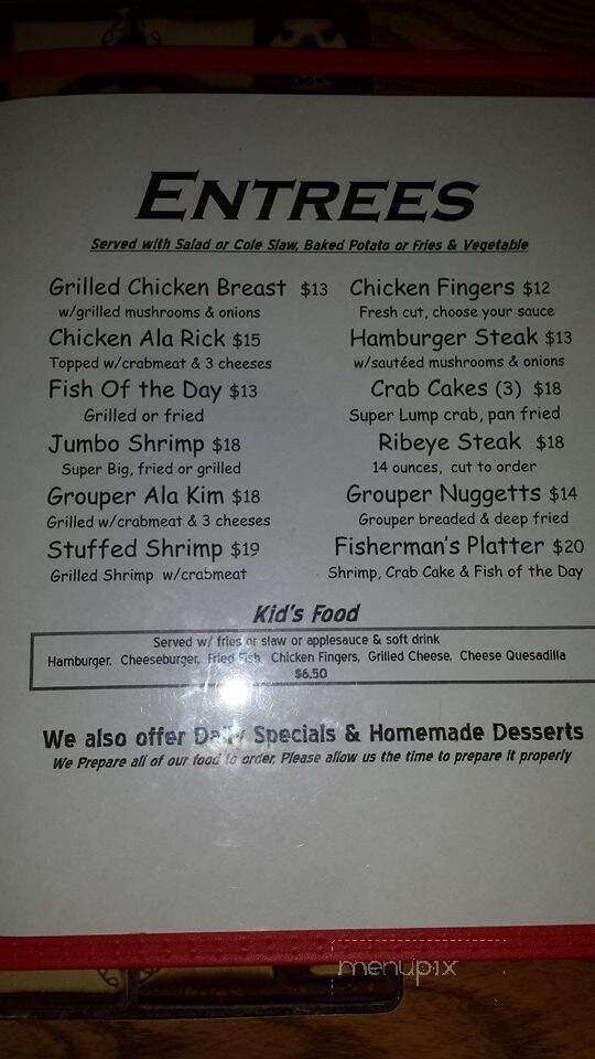 Southside Pattys - Murrells Inlet, SC menu_pic