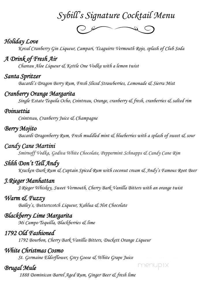 Sybill's St James - Saint James, MO menu_pic