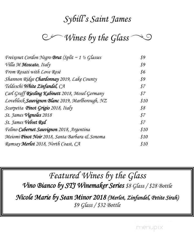 Sybill's St James - Saint James, MO menu_pic