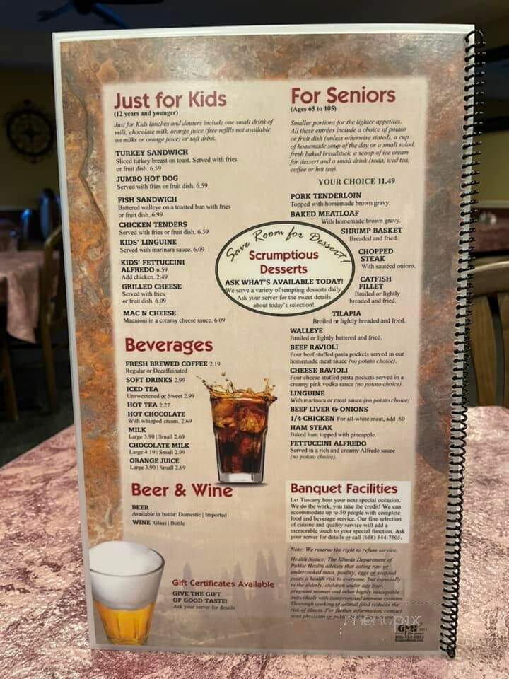 Tuscany Grill - Robinson, IL menu_pic