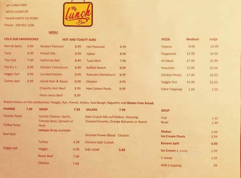 Viney's Italian Kitchen - Sonora, CA menu_pic