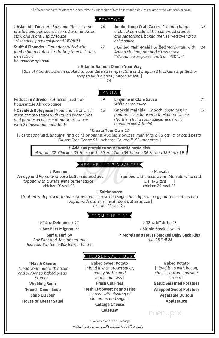 Morelands At Waterworks - Greensburg, PA menu_pic