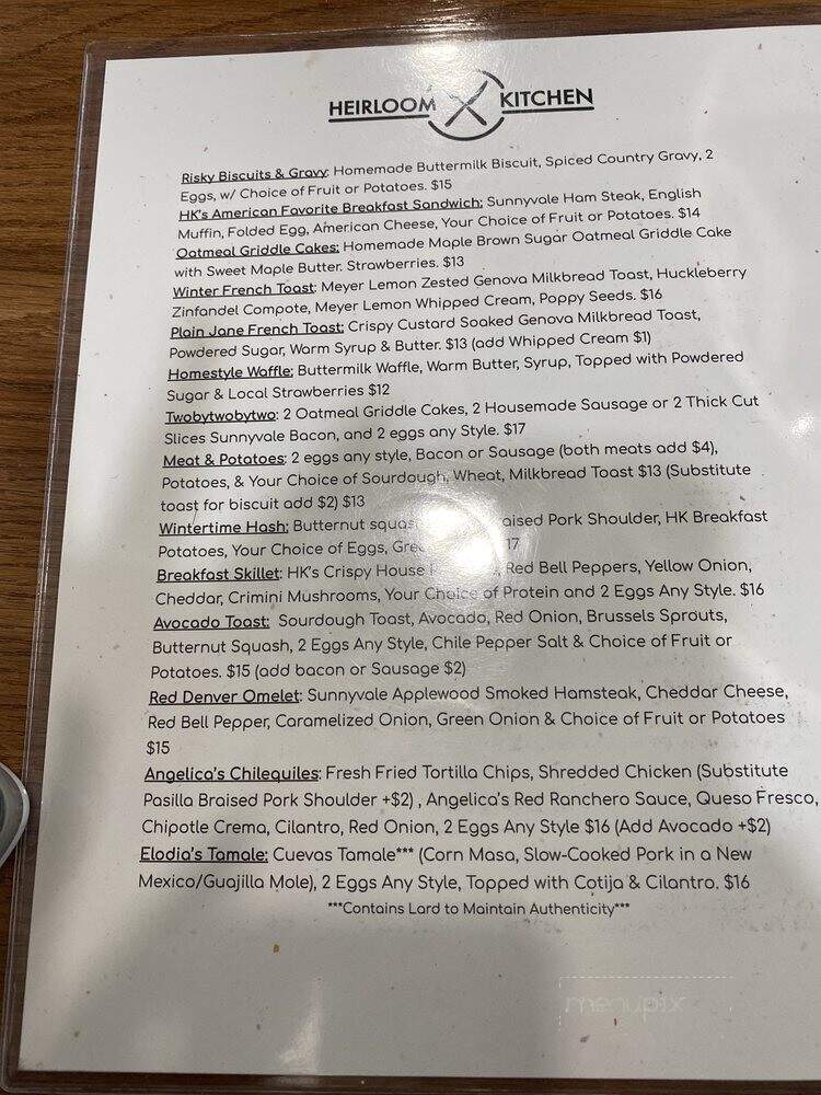 Heirloom Kitchen - Stockton, CA