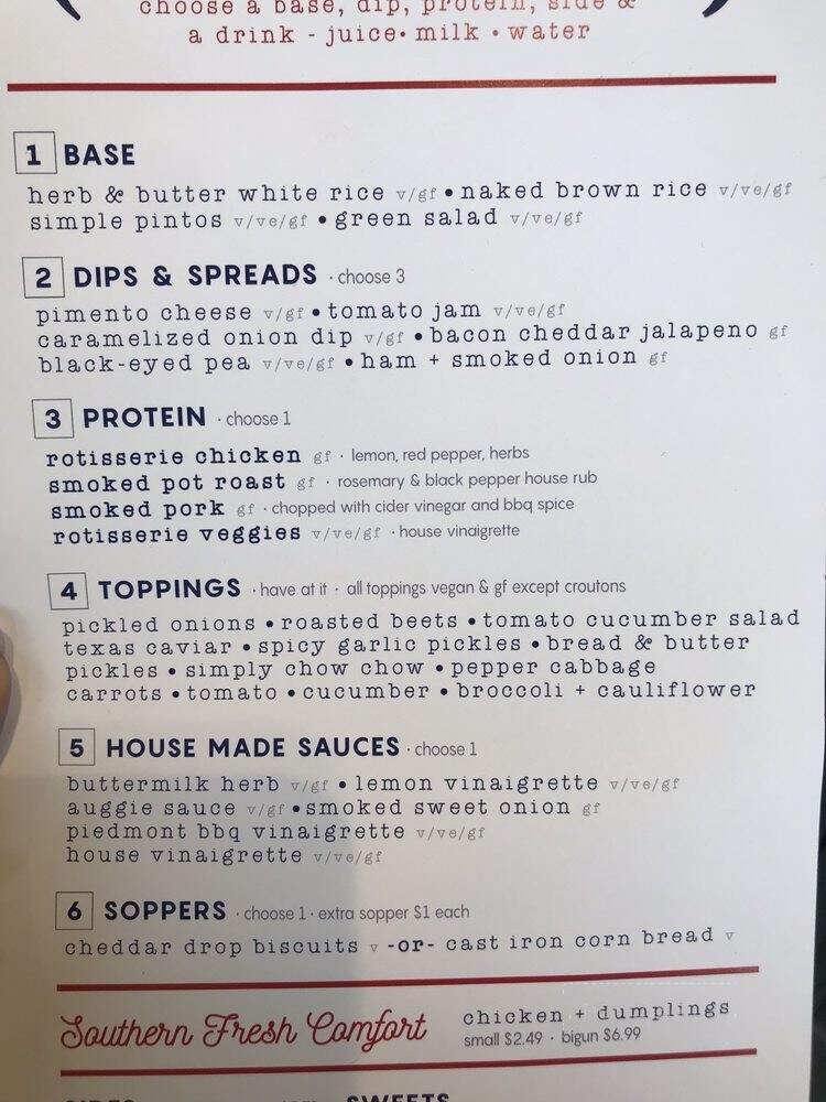 Augusta Kitchen - Fishersville, VA menu_pic